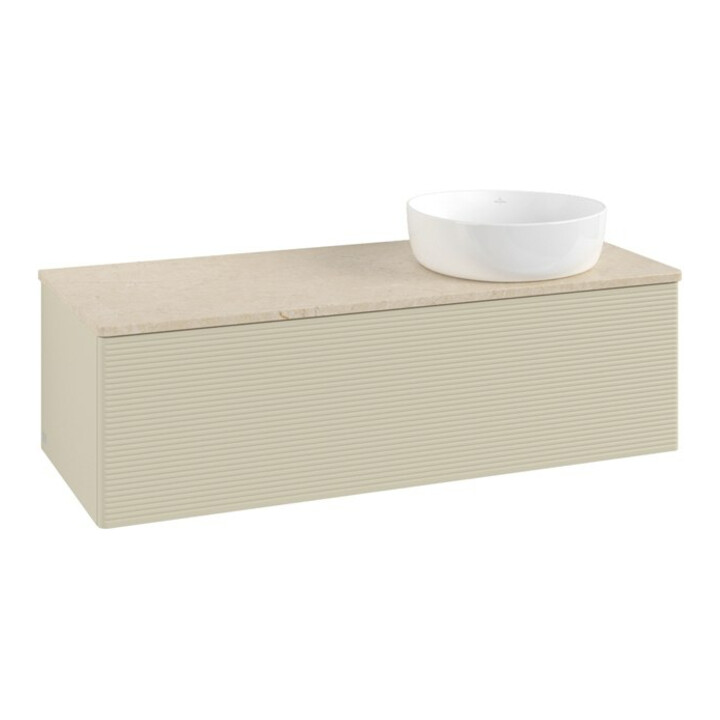 V&B Waschtischunterschrank mit Frontstruktur Antao 120x36x50cm, WBP botti., si Gr m Lac