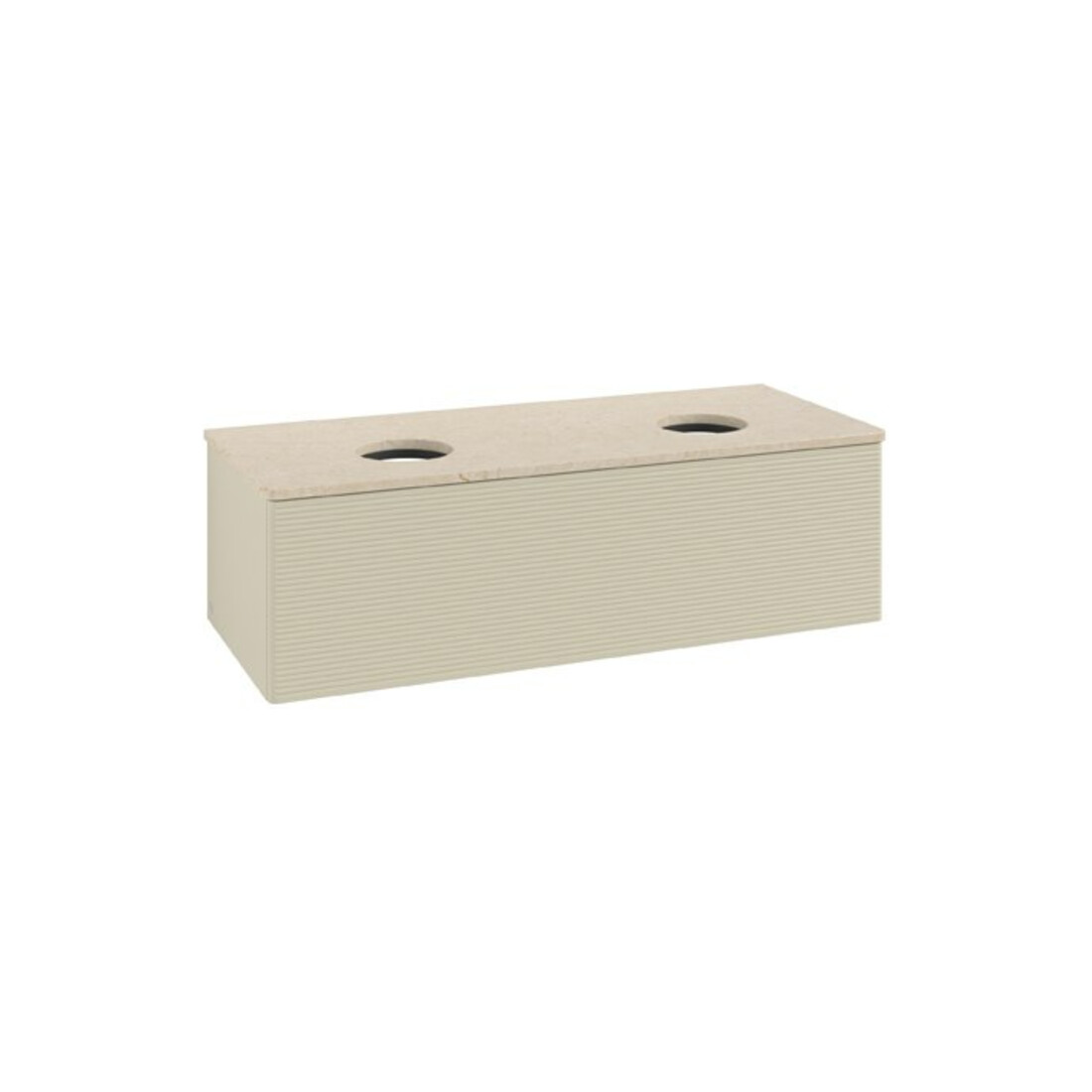 V&B Waschtischunterschrank mit Frontstruktur Antao 120x36x50cm, WBP botti., si Gr m Lac