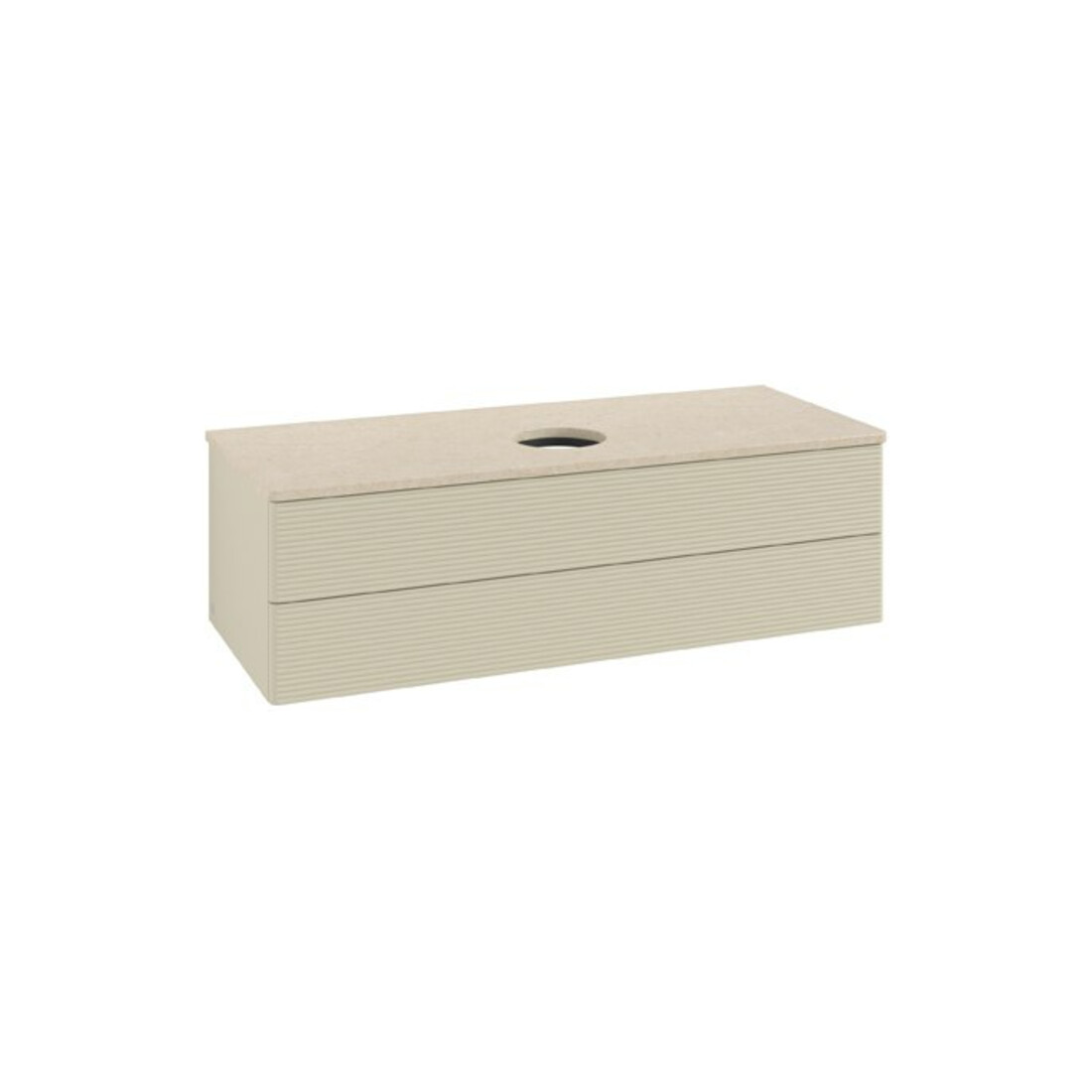V&B Waschtischunterschrank mit Frontstruktur Antao 120x36x50cm, WBP botti., si Gr m Lac