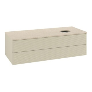 V&B Waschtischunterschrank mit Frontstruktur Antao 120x36x50cm, WBP botti., si Gr m Lac