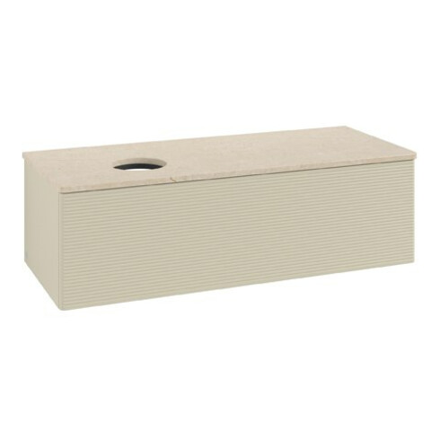 V&B Waschtischunterschrank mit Frontstruktur Antao 120x36x50cm, WBP botti., si Gr m Lac