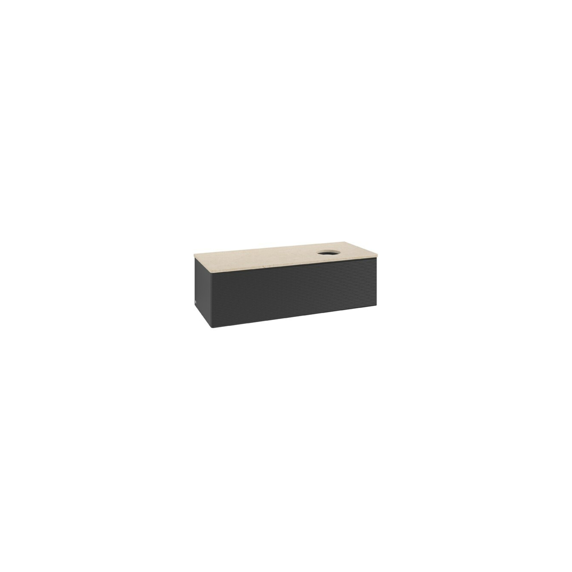 V&B Waschtischunterschrank mit Frontstruktur Antao 120x36x50cm, WBP-farbe botti., bla m Lac ; Villeroy & Boch