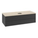 V&B Waschtischunterschrank mit Frontstruktur Antao 120x36x50cm, WBP-farbe botti., bla m Lac-3