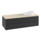 V&B Waschtischunterschrank mit Frontstruktur Antao 120x36x50cm, WBP-farbe botti., bla m Lac-1