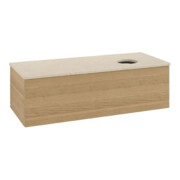 V&B Waschtischunterschrank mit Frontstruktur Antao 120x36x50cm, WBP-farbe botti., honey oak
