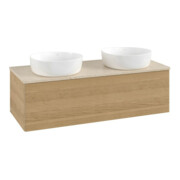 V&B Waschtischunterschrank mit Frontstruktur Antao 120x36x50cm, WBP-farbe botti., honey oak