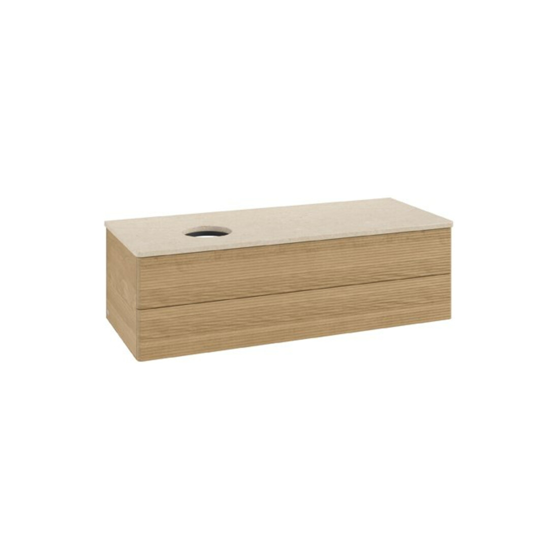 V&B Waschtischunterschrank mit Frontstruktur Antao 120x36x50cm, WBP-farbe botti., honey oak