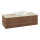 V&B Waschtischunterschrank mit Frontstruktur Antao 120x36x50cm, WBP-farbe botti., w. walnut-1