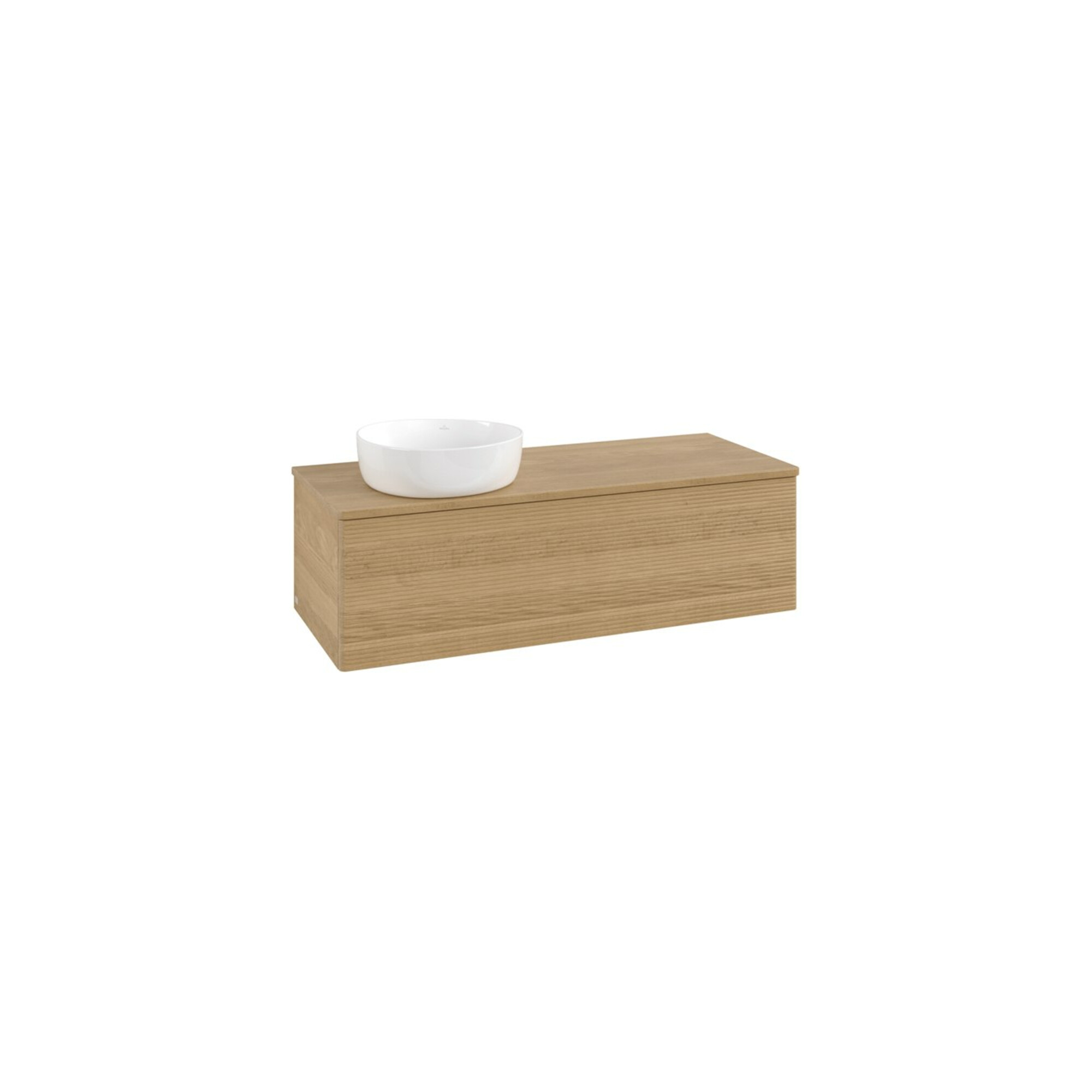V&B Waschtischunterschrank mit Frontstruktur Antao 120x36x50cm, WBP-farbe hon. Oa, hon. oak ; Villeroy & Boch