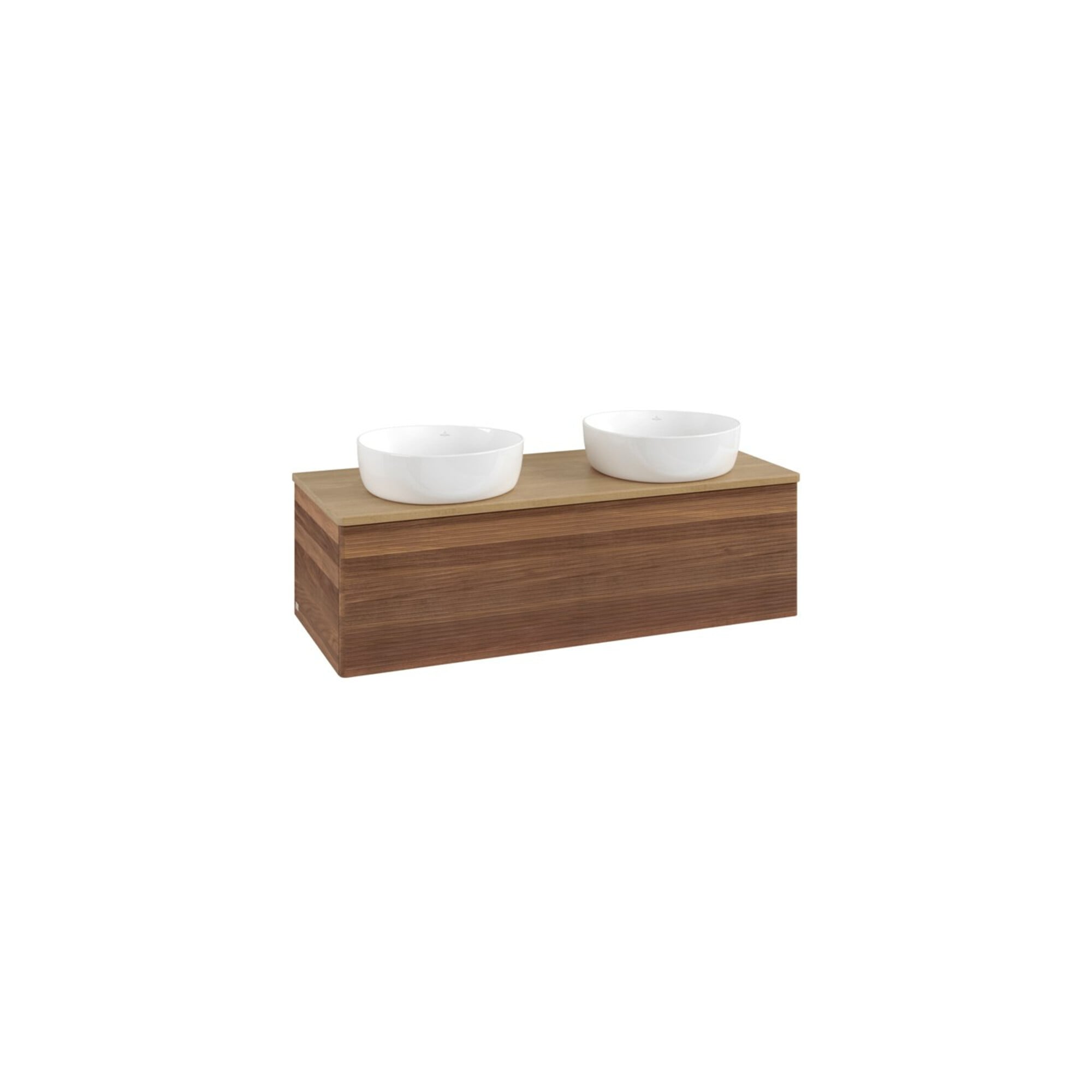 V&B Waschtischunterschrank mit Frontstruktur Antao 120x36x50cm, WBP-farbe hon. Oa, w. wal ; Villeroy & Boch