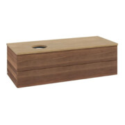 V&B Waschtischunterschrank mit Frontstruktur Antao 120x36x50cm, WBP-farbe hon. Oa, w. wal