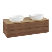 V&B Waschtischunterschrank mit Frontstruktur Antao 120x36x50cm, WBP-farbe hon. Oa, w. wal-3