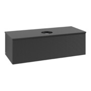 V&B Waschtischunterschrank mit Frontstruktur Antao 120x36x50cm, WBP-farbe Lac, bla m Lac
