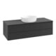 V&B Waschtischunterschrank mit Frontstruktur Antao 120x36x50cm, WBP-farbe Lac, bla m Lac-1