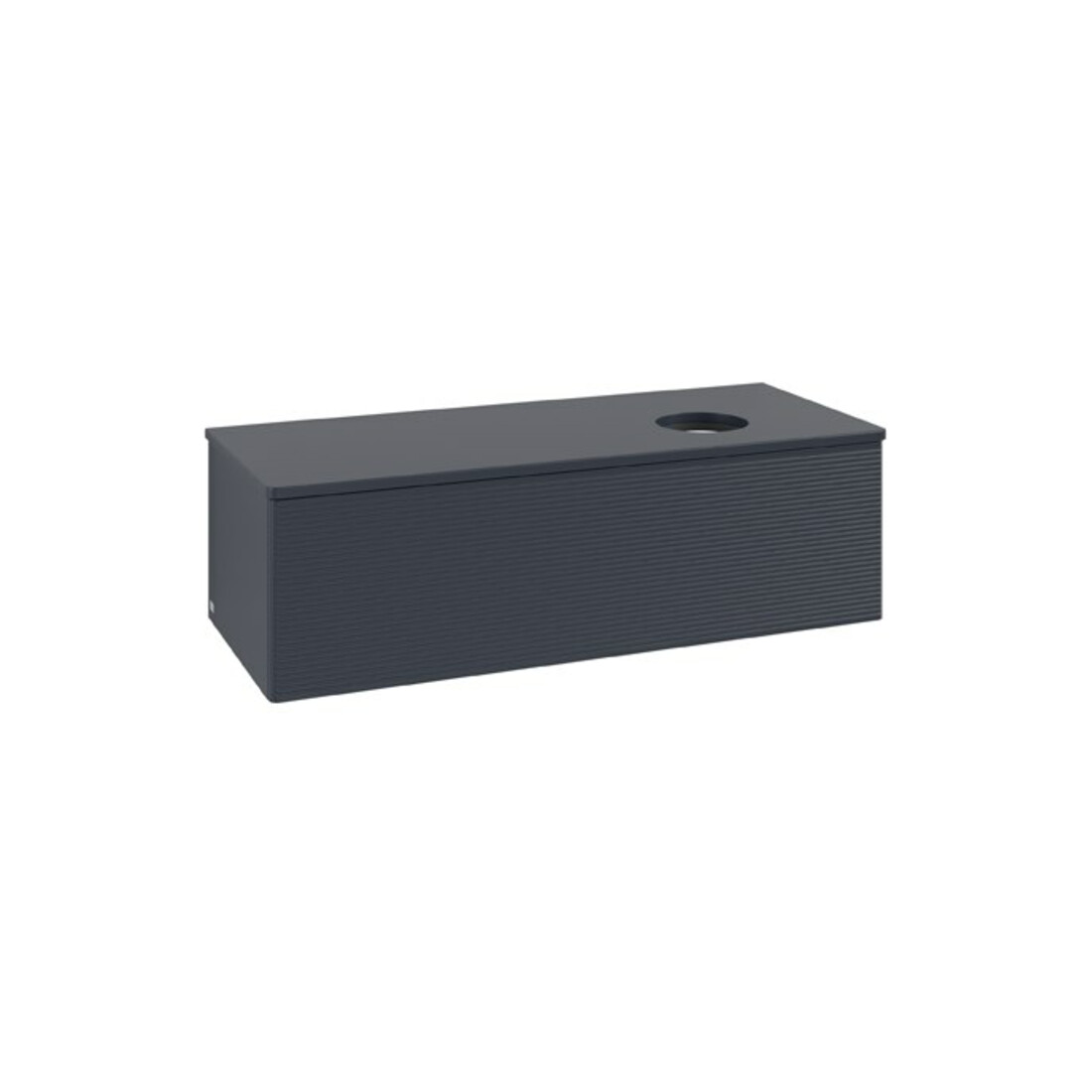 V&B Waschtischunterschrank mit Frontstruktur Antao 120x36x50cm, WBP-farbe Lac, md bl. m Lac
