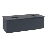 V&B Waschtischunterschrank mit Frontstruktur Antao 120x36x50cm, WBP-farbe Lac, md bl. m Lac