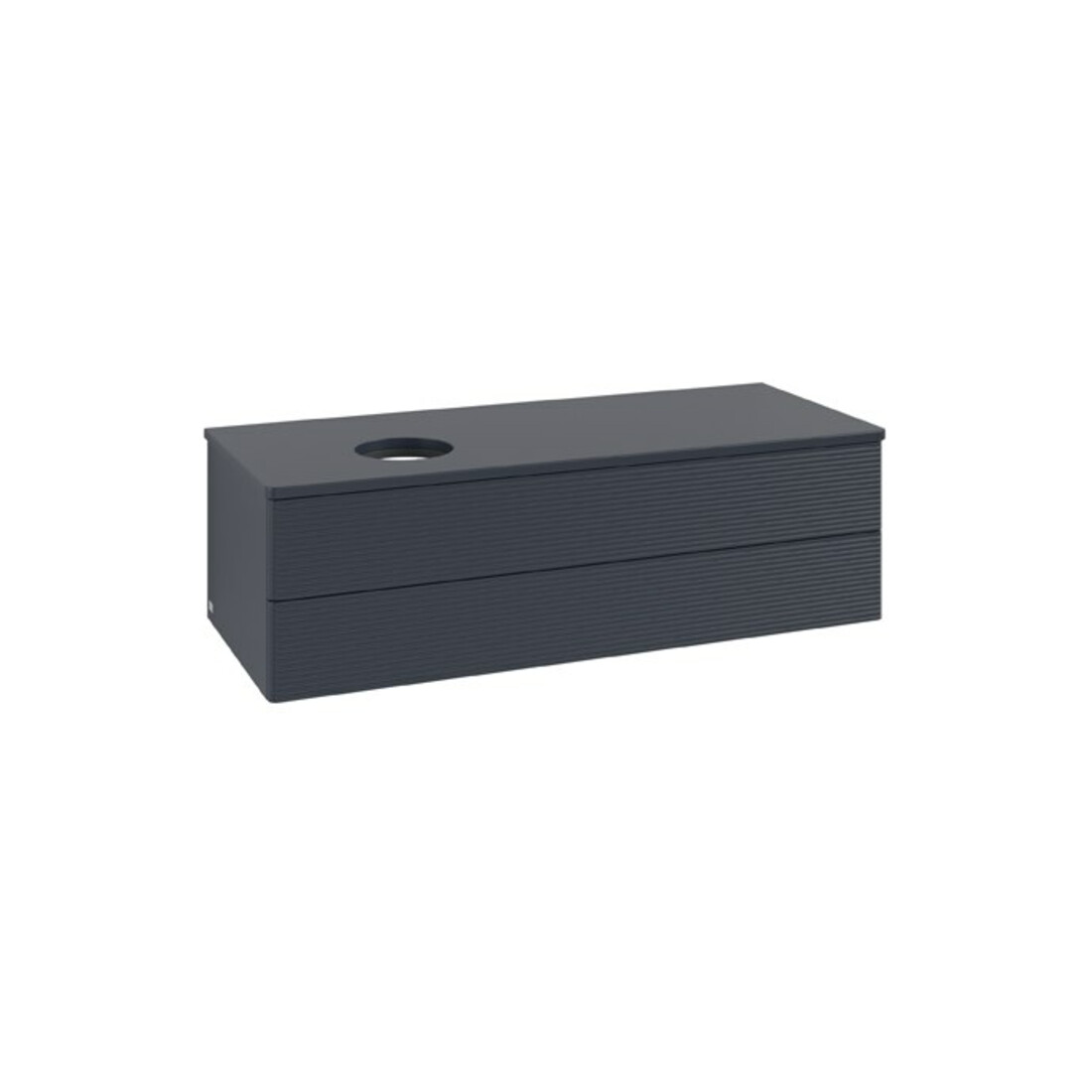 V&B Waschtischunterschrank mit Frontstruktur Antao 120x36x50cm, WBP-farbe Lac, md bl. m Lac