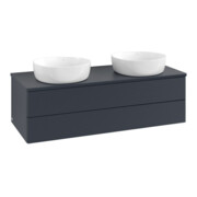 V&B Waschtischunterschrank mit Frontstruktur Antao 120x36x50cm, WBP-farbe Lac, md bl. m Lac