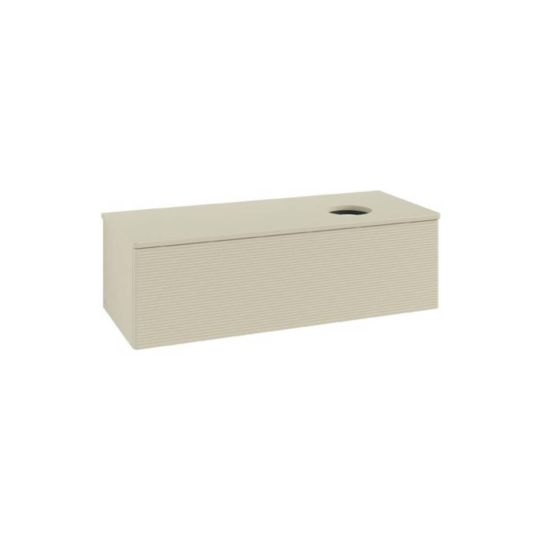 V&B Waschtischunterschrank mit Frontstruktur Antao 120x36x50cm, WBP-farbe Lac, si Gr m Lac