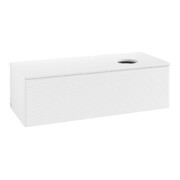 V&B Waschtischunterschrank mit Frontstruktur Antao 120x36x50cm, WBP-farbe Lac, wh. m Lac