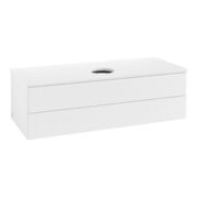 V&B Waschtischunterschrank mit Frontstruktur Antao 120x36x50cm, WBP-farbe Lac, wh. m Lac-3