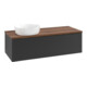 V&B Waschtischunterschrank mit Frontstruktur Antao 120x36x50cm, WBP-farbe w. wal, bla m Lac-1