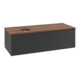 V&B Waschtischunterschrank mit Frontstruktur Antao 120x36x50cm, WBP-farbe w. wal, bla m Lac-3