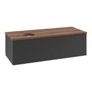 V&B Waschtischunterschrank mit Frontstruktur Antao 120x36x50cm, WBP-farbe w. wal, bla m Lac-4