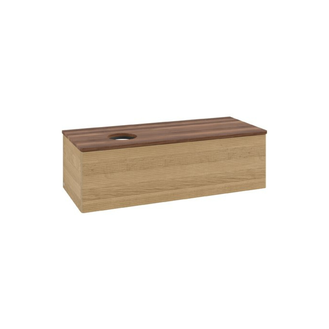 V&B Waschtischunterschrank mit Frontstruktur Antao 120x36x50cm, WBP-farbe w. wal, honey oak