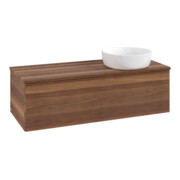 V&B Waschtischunterschrank mit Frontstruktur Antao 120x36x50cm, WBP-farbe w. wal, w. walnut