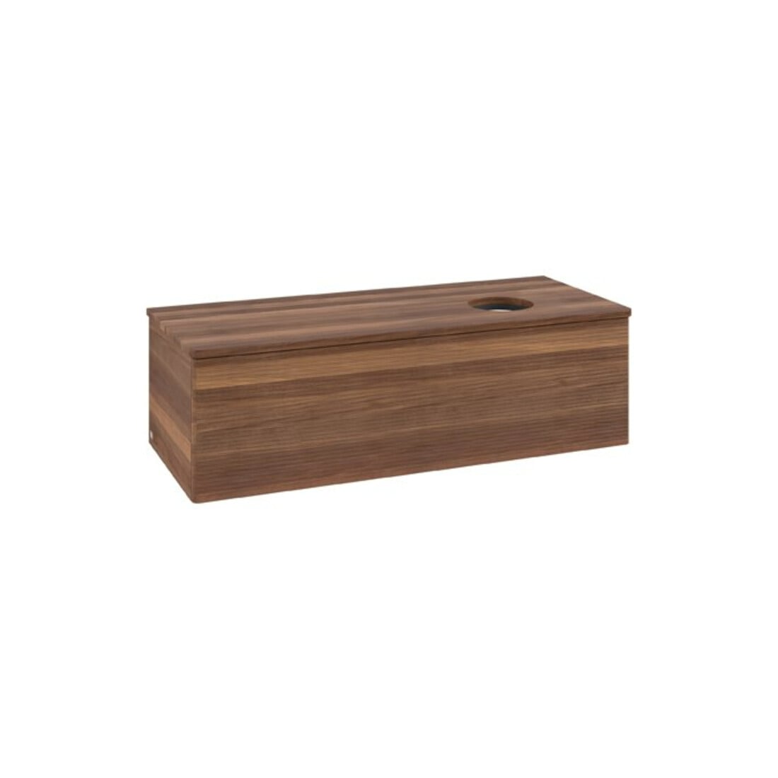 V&B Waschtischunterschrank mit Frontstruktur Antao 120x36x50cm, WBP-farbe w. wal, w. walnut