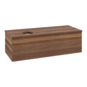 V&B Waschtischunterschrank mit Frontstruktur Antao 120x36x50cm, WBP-farbe w. wal, w. walnut