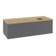 V&B Waschtischunterschrank mit Frontstruktur Antao 120x36x50cm, WBP hon. Oa, Anthrac. m Lac-1