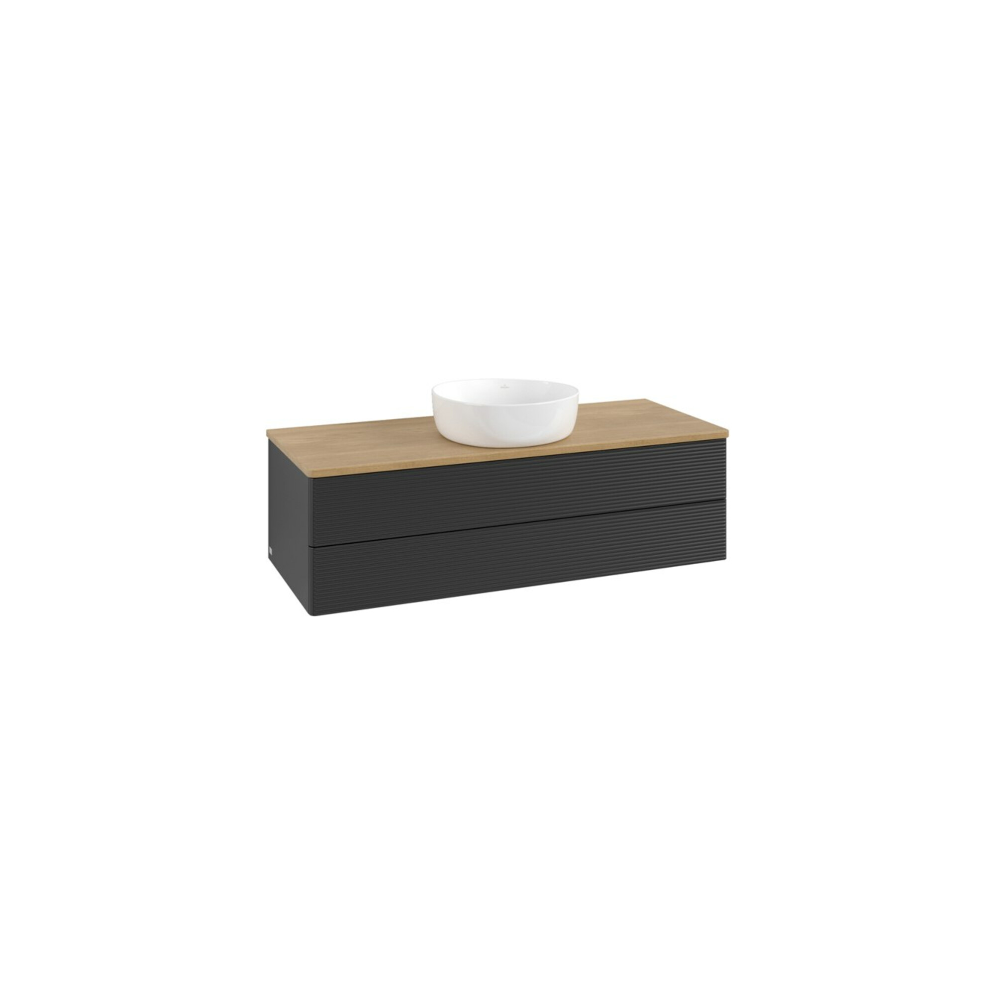 V&B Waschtischunterschrank mit Frontstruktur Antao 120x36x50cm, WBP hon. Oa, bla m Lac ; Villeroy & Boch