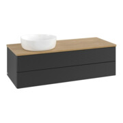 V&B Waschtischunterschrank mit Frontstruktur Antao 120x36x50cm, WBP hon. Oa, bla m Lac