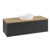 V&B Waschtischunterschrank mit Frontstruktur Antao 120x36x50cm, WBP hon. Oa, bla m Lac