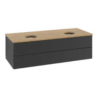 V&B Waschtischunterschrank mit Frontstruktur Antao 120x36x50cm, WBP hon. Oa, bla m Lac