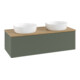 V&B Waschtischunterschrank mit Frontstruktur Antao 120x36x50cm, WBP hon. Oa, lea gre. m Lac-3