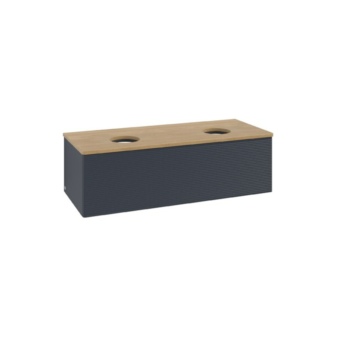 V&B Waschtischunterschrank mit Frontstruktur Antao 120x36x50cm, WBP hon. Oa, md bl. m Lac