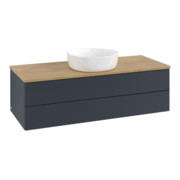 V&B Waschtischunterschrank mit Frontstruktur Antao 120x36x50cm, WBP hon. Oa, md bl. m Lac