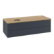 V&B Waschtischunterschrank mit Frontstruktur Antao 120x36x50cm, WBP hon. Oa, md bl. m Lac-3