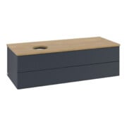 V&B Waschtischunterschrank mit Frontstruktur Antao 120x36x50cm, WBP hon. Oa, md bl. m Lac-3