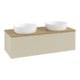 V&B Waschtischunterschrank mit Frontstruktur Antao 120x36x50cm, WBP hon. Oa, si Gr m Lac