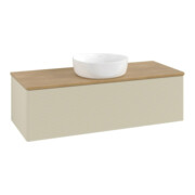 V&B Waschtischunterschrank mit Frontstruktur Antao 120x36x50cm, WBP hon. Oa, si Gr m Lac