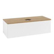 V&B Waschtischunterschrank mit Frontstruktur Antao 120x36x50cm, WBP hon. Oa, wh. m Lac
