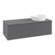 V&B Waschtischunterschrank mit Frontstruktur Antao 120x36x50cm, WBP Lac, Anthrac. m Lac-1