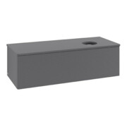 V&B Waschtischunterschrank mit Frontstruktur Antao 120x36x50cm, WBP Lac, Anthrac. m Lac-3
