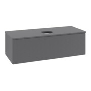 V&B Waschtischunterschrank mit Frontstruktur Antao 120x36x50cm, WBP Lac, Anthrac. m Lac