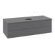 V&B Waschtischunterschrank mit Frontstruktur Antao 120x36x50cm, WBP Lac, Anthrac. m Lac-1