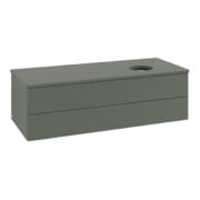 V&B Waschtischunterschrank mit Frontstruktur Antao 120x36x50cm, WBP Lac, lea gre. m Lac